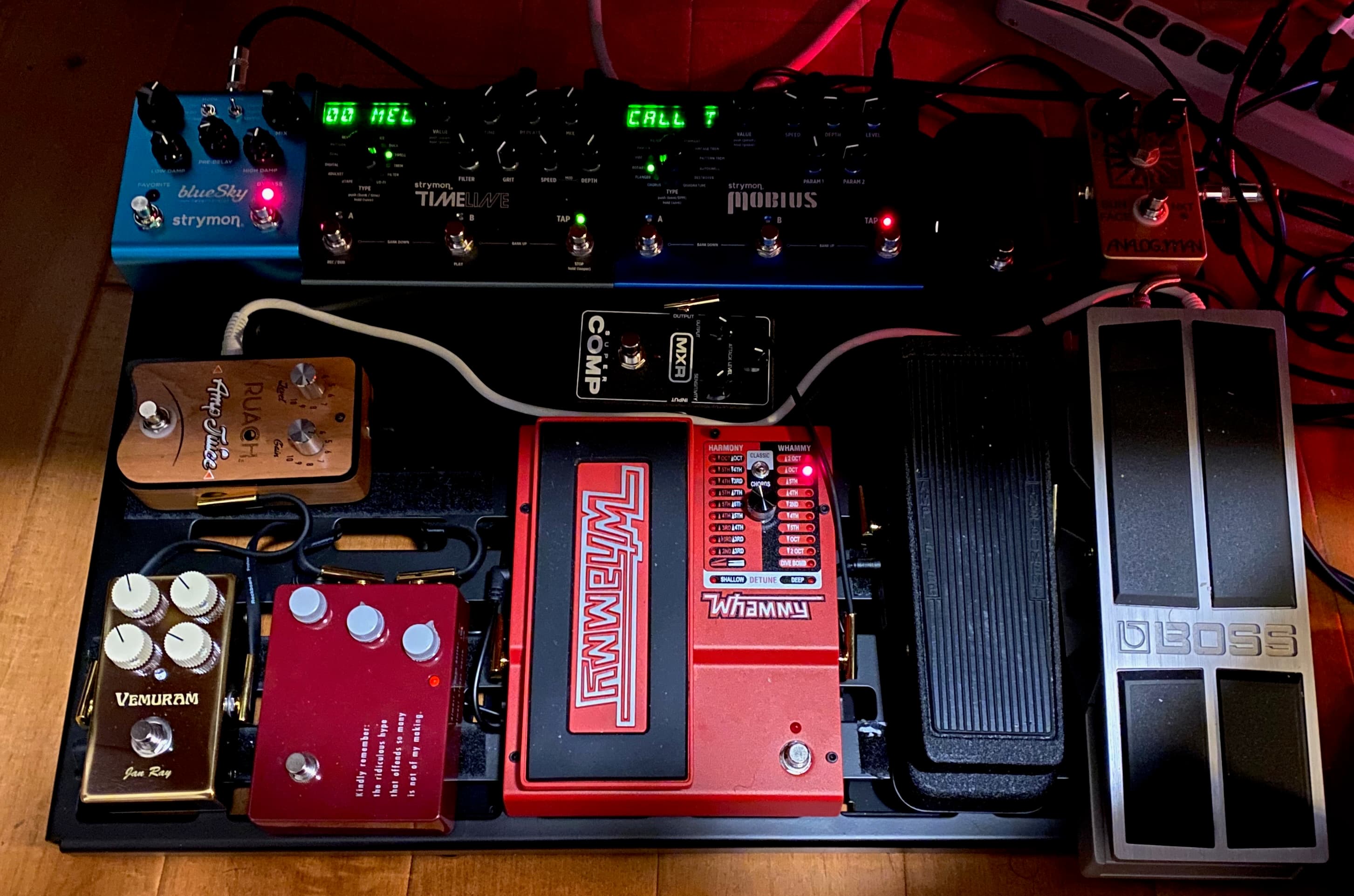 my pedal board (one of many)